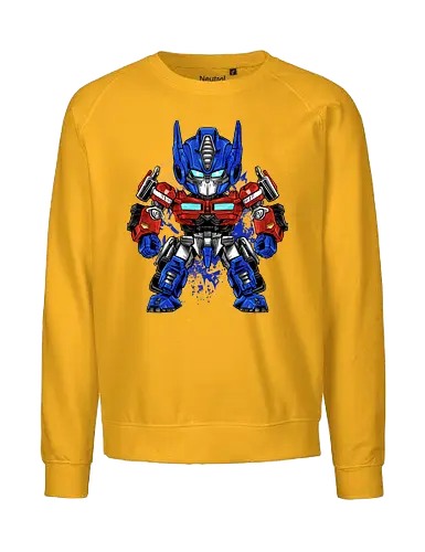 chibi optimus - robot, transformation, mechanics, nemesis, prime, chibi, cool, darkness, villain, superhero - Fairtrade Sweatshirt
