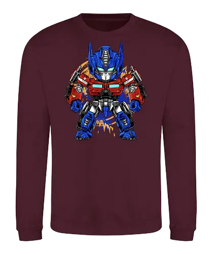 chibi optimus - robot, transformation, mechanics, nemesis, prime, chibi, cool, darkness, villain, superhero - Sweatshirt