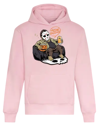 bored jason  - horror, halloween, cool, cute, fun, jasonvoorhees, mask, beer, trickortreat, drink, lazy, bored, cartoon, monster - Heavyweight Hoodie