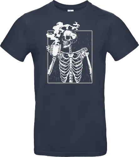  skeleton drinking coffee