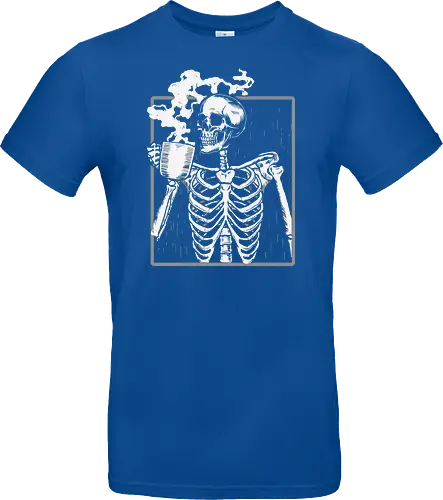  skeleton drinking coffee