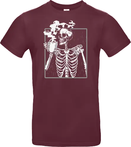  skeleton drinking coffee