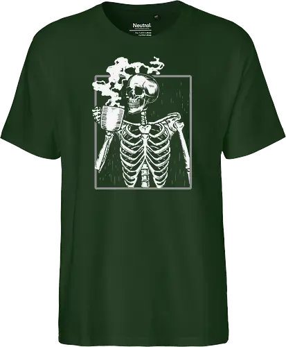  skeleton drinking coffee