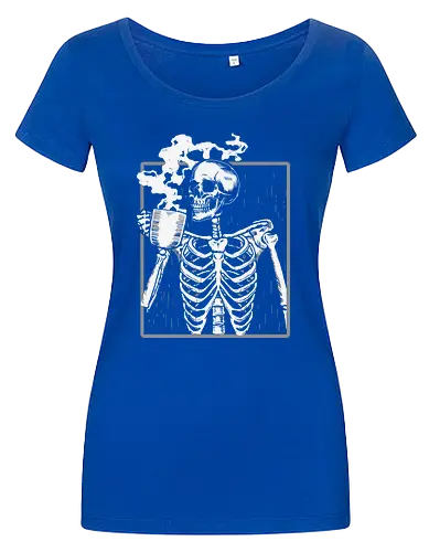  skeleton drinking coffee