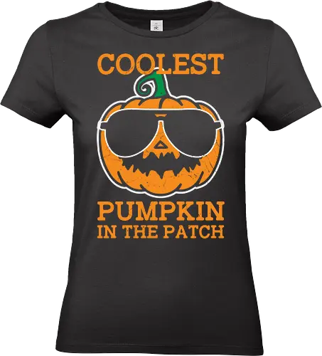Coolest Pumpkin in the Patch orange - pumpkin, sunglasses, cool, text, cartoon, humor, halloween, illustration, autumn - Standard T-Shirt (Frauen)