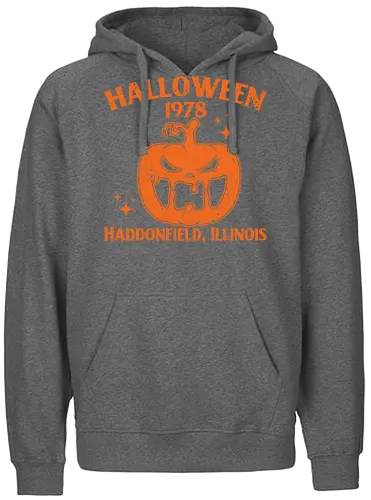 Halloween 1978 - pumpkin, halloween, vintage, horror, graphic, spooky, 1978, haddonfield, illinois, design - Fairtrade Hoodie