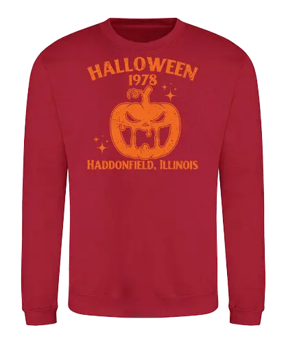 Halloween 1978 - pumpkin, halloween, vintage, horror, graphic, spooky, 1978, haddonfield, illinois, design - Sweatshirt