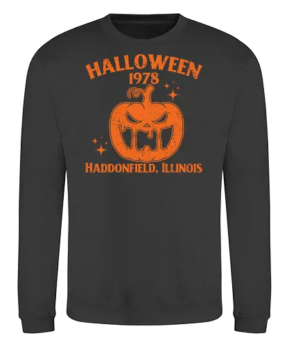 Halloween 1978 - pumpkin, halloween, vintage, horror, graphic, spooky, 1978, haddonfield, illinois, design - Sweatshirt