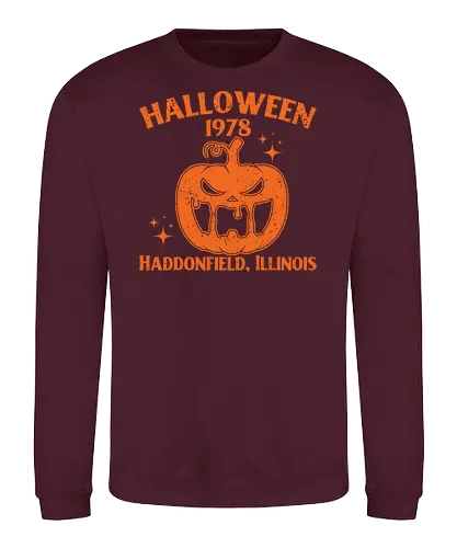 Halloween 1978 - pumpkin, halloween, vintage, horror, graphic, spooky, 1978, haddonfield, illinois, design - Sweatshirt