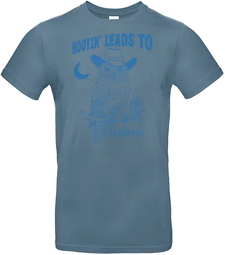 Hootin’ Hollerin - hootin, hollerin, owl, cowboy, western, minimalist, meme, funny, humor - Standard T-Shirt