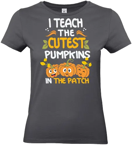I teach the cutest pumpkins in the patch - teaching, pumpkins, autumn, cute, smiling, design, lettering, humorous, seasonal - Standard T-Shirt (Frauen)