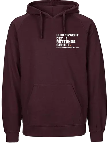 Luxusyacht mit Herz weiß - Fairtrade Hoodie