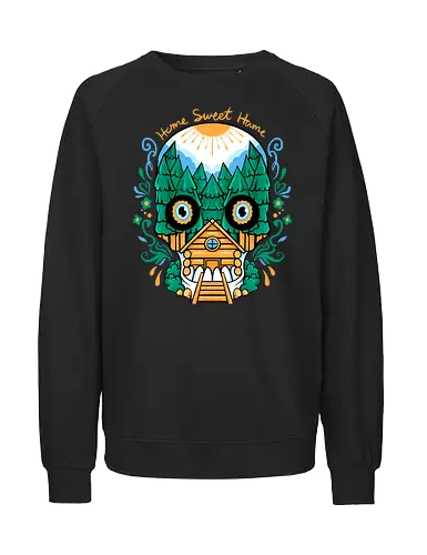 spooky nature - horror, halloween, cool, cute, fun, Pen and Paper, game, plant, cartoon, monster - Fairtrade Sweatshirt