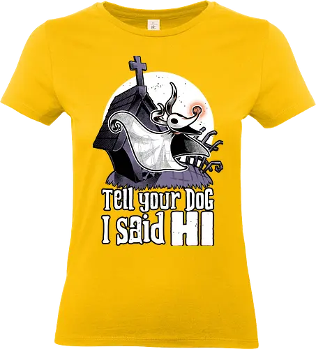 Ghost Animation Dog - Ghost, Dog, Pet, Graveyard, Grave, Halloween, Stop Motion, Movie, Animation, Classic, Spooky Season, Spooky - Standard T-Shirt (Frauen)