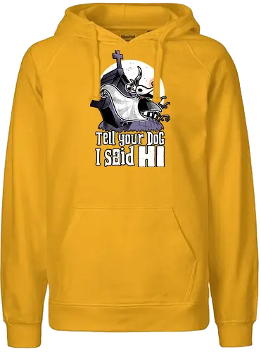 Ghost Animation Dog - Ghost, Dog, Pet, Graveyard, Grave, Halloween, Stop Motion, Movie, Animation, Classic, Spooky Season, Spooky - Fairtrade Hoodie