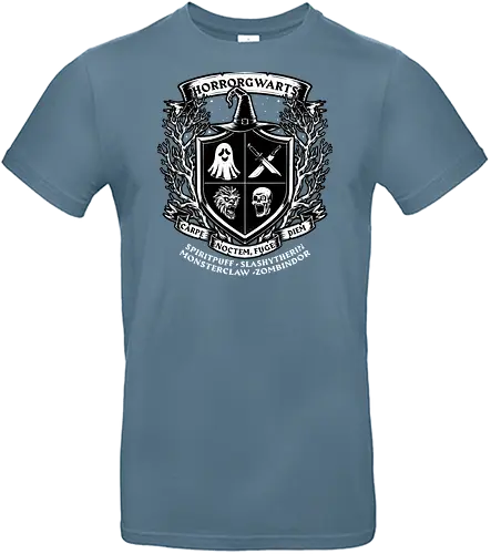 Horror Magic School - Magic, Black Magic, Magical, Night, Horror, Halloween, Spooky, Spooky Season, Horror Movies, Spirit, Ghost, Slasher, Slash, Monster, Classic Horror, Classic, School, Zombie, Dark Wizard, Wizard, Fantasy, Witch, Vampire - Standard T-Shirt