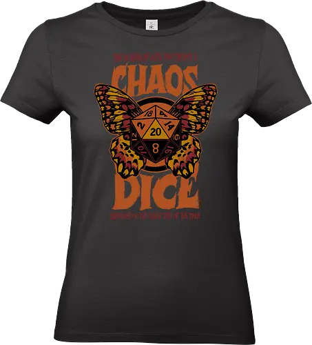RPG - Chaos Dice - butterfly, occult, occultism, science, chaos, grunge, dice, theory, rpg, Pen and Paper, d20, dungeons and dragons, fantasy, adventure - Standard T-Shirt (Frauen)