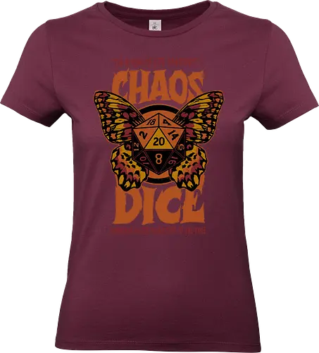 RPG - Chaos Dice - butterfly, occult, occultism, science, chaos, grunge, dice, theory, rpg, Pen and Paper, d20, dungeons and dragons, fantasy, adventure - Standard T-Shirt (Frauen)