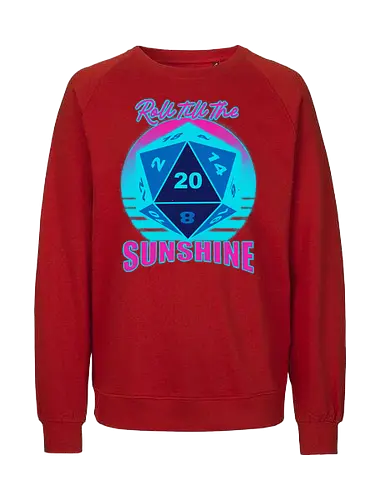 RPG - Roll till the sunshine - vaporwave, rpg, role-playing game, dungeon master, dice, d20, retro vintage, game - Fairtrade Sweatshirt