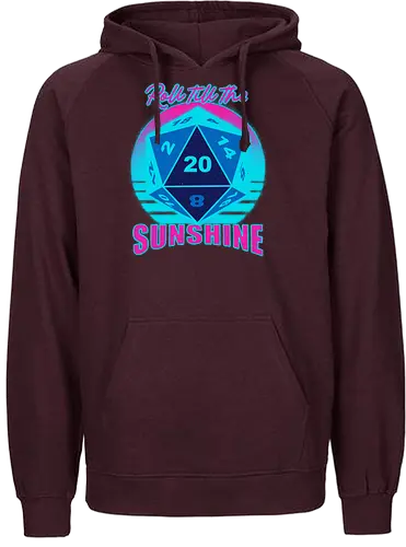 RPG - Roll till the sunshine - vaporwave, rpg, role-playing game, dungeon master, dice, d20, retro vintage, game - Fairtrade Hoodie