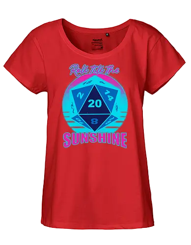 RPG - Roll till the sunshine - vaporwave, rpg, role-playing game, dungeon master, dice, d20, retro vintage, game - Fairtrade Girl Shirt