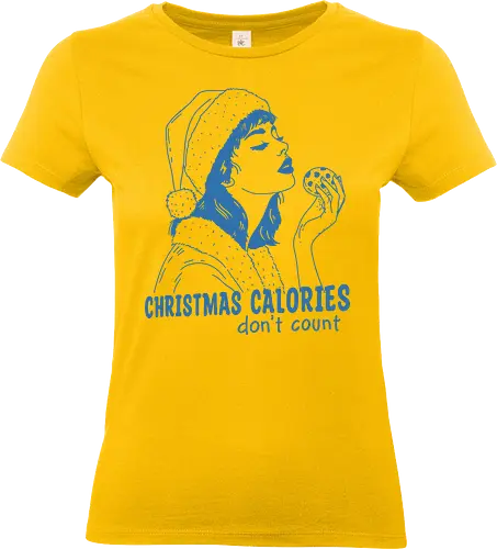 Christmas Calories  - Humor, funny, retro, meme, cookie, cookies, santa, Christmas calories, don’t count, Christmas, xmas, merry Christmas - Standard T-Shirt (Frauen)