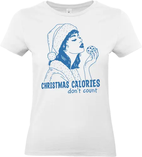 Christmas Calories  - Humor, funny, retro, meme, cookie, cookies, santa, Christmas calories, don’t count, Christmas, xmas, merry Christmas - Standard T-Shirt (Frauen)