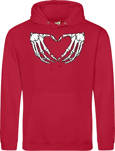  skeletal hands form a heart