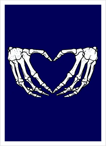  skeletal hands form a heart