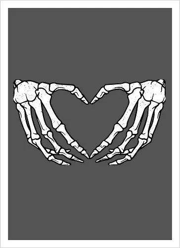  skeletal hands form a heart