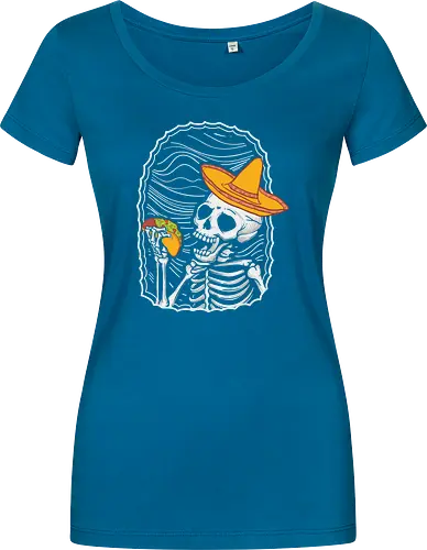 Skeleton eating taco