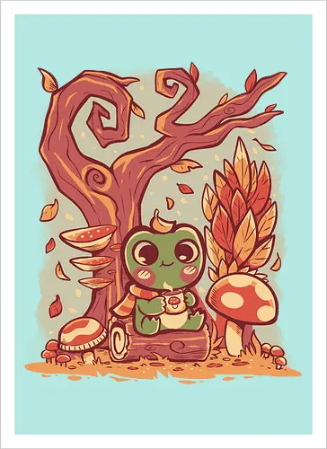 Cozy Autumn Days Frog