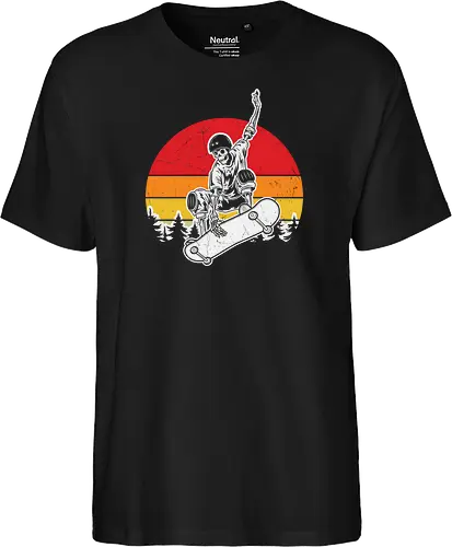 skateboarder at sunset
