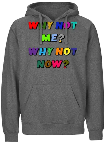 Why Not Me? Why Not Now? - funny, gaming, anime, nerd, television, joke, meme, vintage, funny quote, memes, funnytee, funny pop, humor, parody, geek - Fairtrade Hoodie