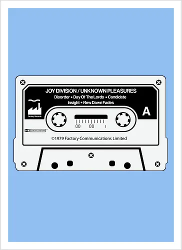 Music White K-7 Tape  Vintage Art 