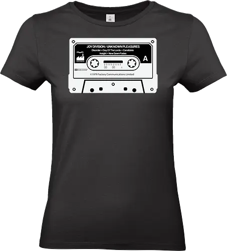 Music White K-7 Tape  Vintage Art  - music, funny pop, funny quote, funnytee, geek, humor, ian curtis, joke, Music, meme, nerd, parody, post punk, unknown pleasures, vintage - Standard T-Shirt (Frauen)