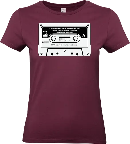 Music White K-7 Tape  Vintage Art  - music, funny pop, funny quote, funnytee, geek, humor, ian curtis, joke, Music, meme, nerd, parody, post punk, unknown pleasures, vintage - Standard T-Shirt (Frauen)
