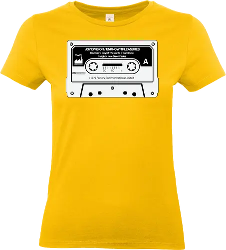 Music White K-7 Tape  Vintage Art  - music, funny pop, funny quote, funnytee, geek, humor, ian curtis, joke, Music, meme, nerd, parody, post punk, unknown pleasures, vintage - Standard T-Shirt (Frauen)