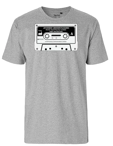 Music White K-7 Tape  Vintage Art  - music, funny pop, funny quote, funnytee, geek, humor, ian curtis, joke, Music, meme, nerd, parody, post punk, unknown pleasures, vintage - Fairtrade T-Shirt