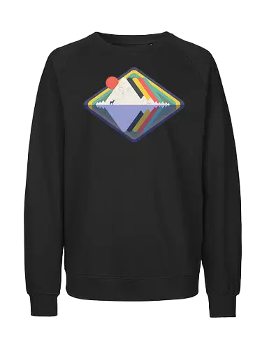 Wild Landscape - wild, nature, animals, deer, wild animals, vintage, colourful, abstract, geometric - Fairtrade Sweatshirt