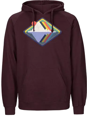Wild Landscape - wild, nature, animals, deer, wild animals, vintage, colourful, abstract, geometric - Fairtrade Hoodie