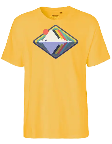 Wild Landscape - wild, nature, animals, deer, wild animals, vintage, colourful, abstract, geometric - Fairtrade T-Shirt
