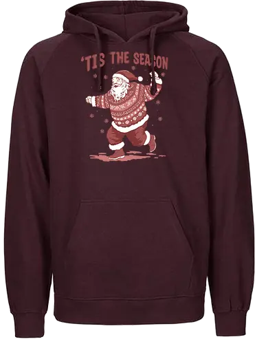 Tis The Season - Christmas, merry Christmas, xmas, dance, holidays, holiday, Santa, Santa Claus, snow, snowfall, snowflake - Fairtrade Hoodie