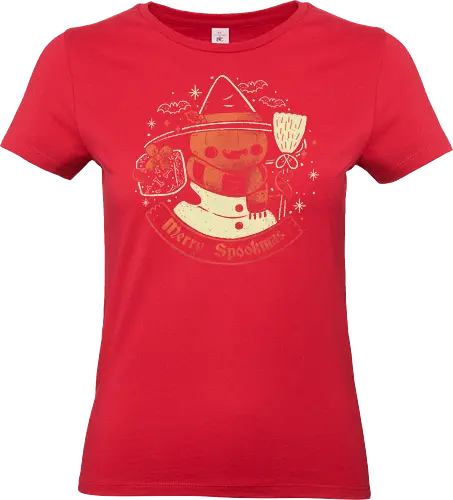 Creepy Snowman Merry Spookmas - spooky, snowman, pumpkin head, halloween, christmas - Standard T-Shirt (Frauen)