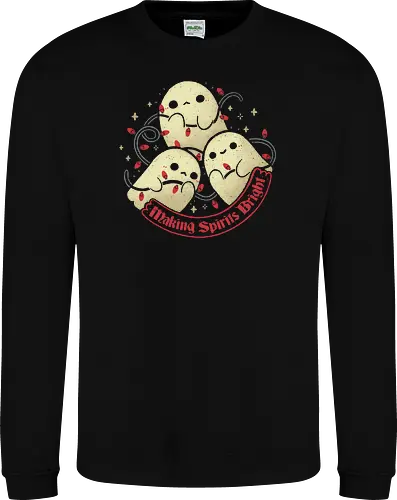 Cute Ghosts Making Spirits Bright
