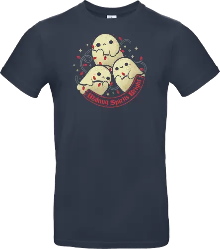 Cute Ghosts Making Spirits Bright