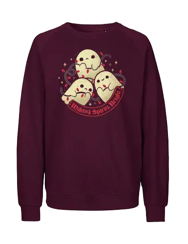 Cute Ghosts Making Spirits Bright - funny, christmas, ghost, cute - Fairtrade Sweatshirt