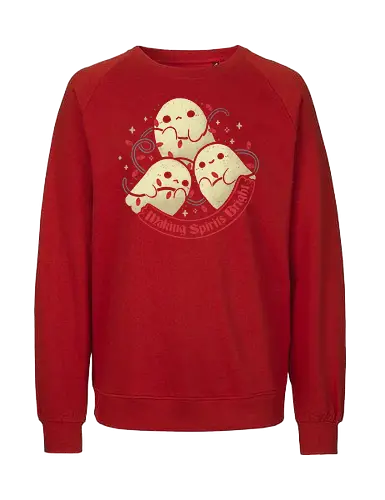 Cute Ghosts Making Spirits Bright - funny, christmas, ghost, cute - Fairtrade Sweatshirt