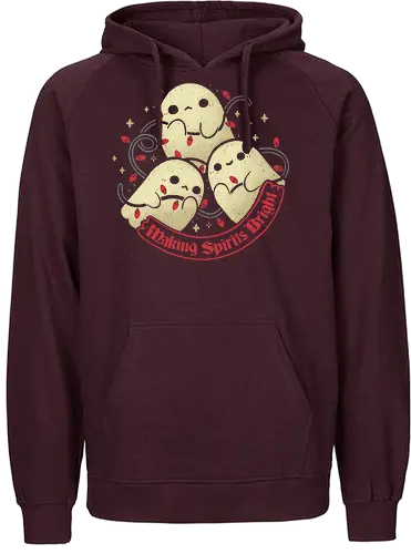 Cute Ghosts Making Spirits Bright - funny, christmas, ghost, cute - Fairtrade Hoodie