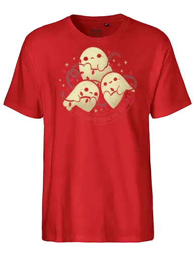 Cute Ghosts Making Spirits Bright - funny, christmas, ghost, cute - Fairtrade T-Shirt